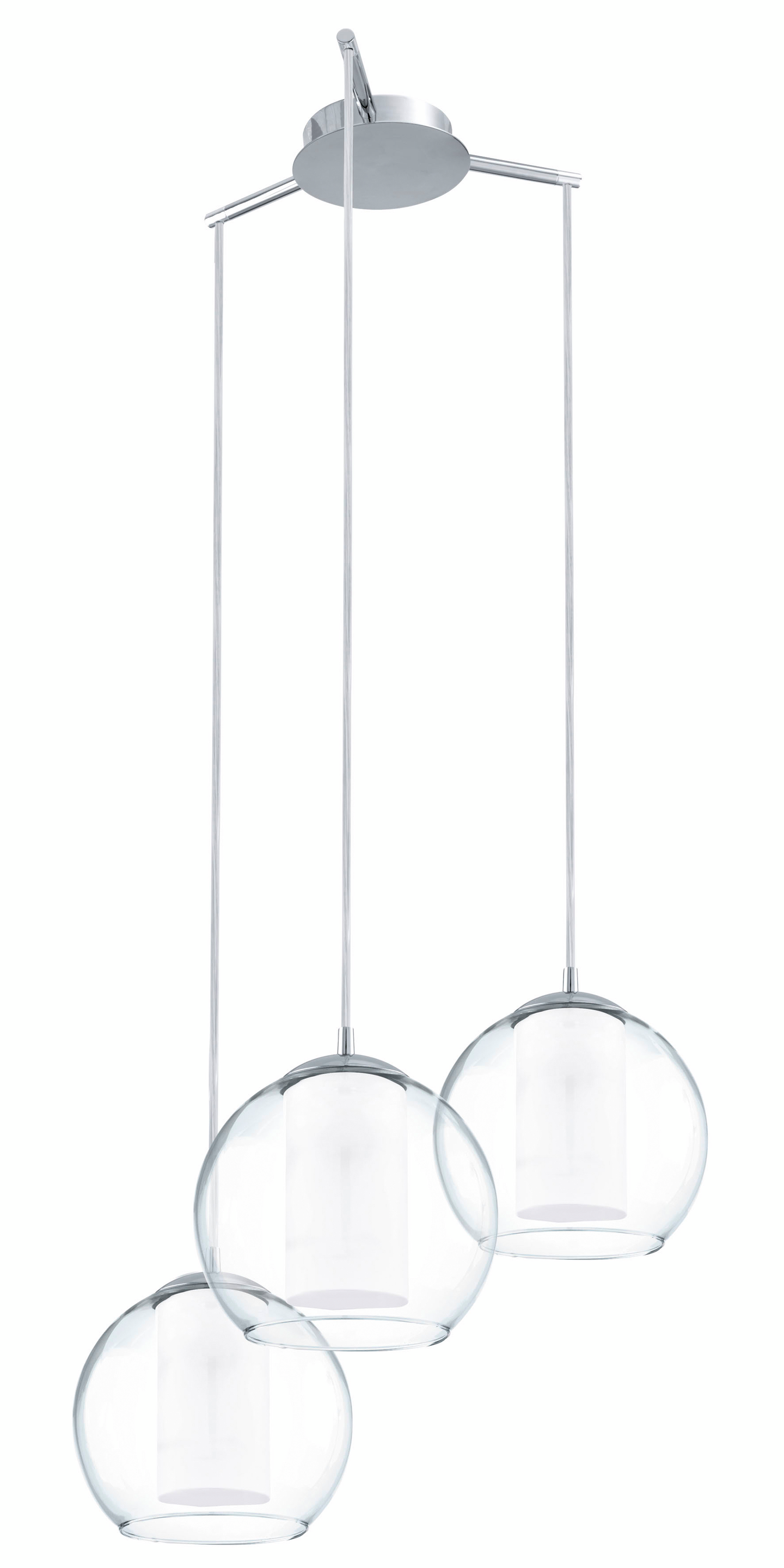 Riippuvalaisin EGLO Bolsano 92762 3-osainen lasi valkoinen/kirkas