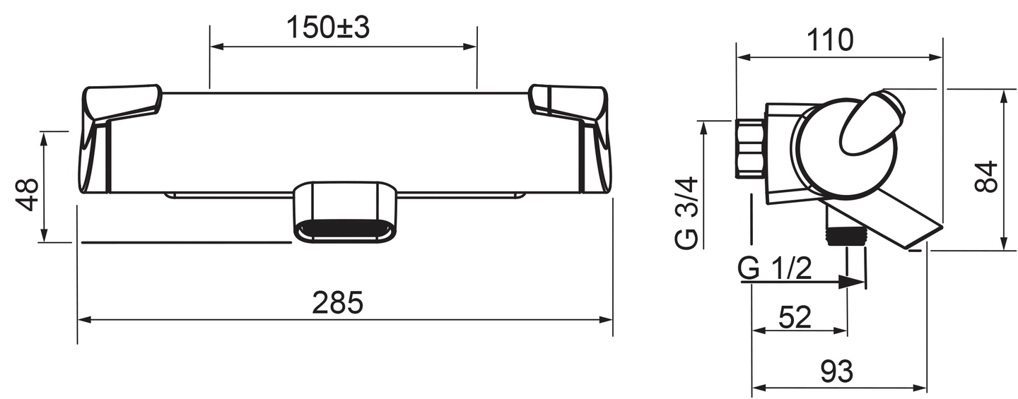 Amme-/ suihkutermostaatti Oras Optima 7140