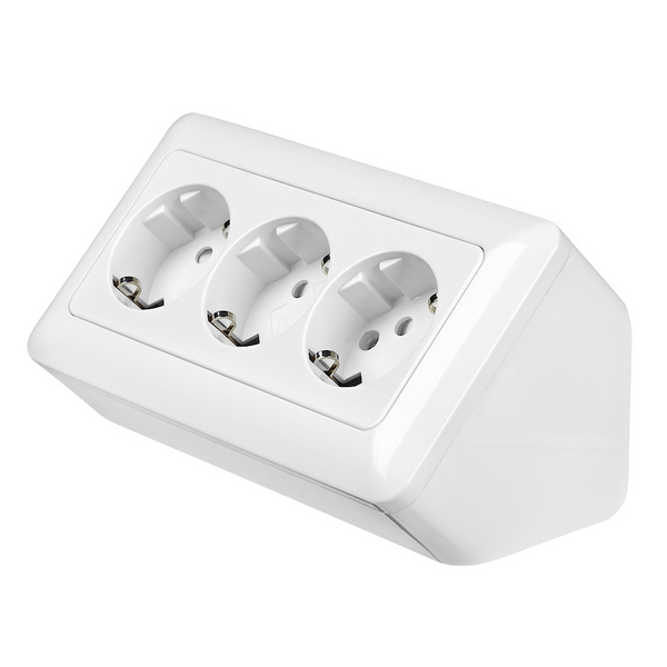 VÄGGUTTAG 3-DEL VINKEL OPAL