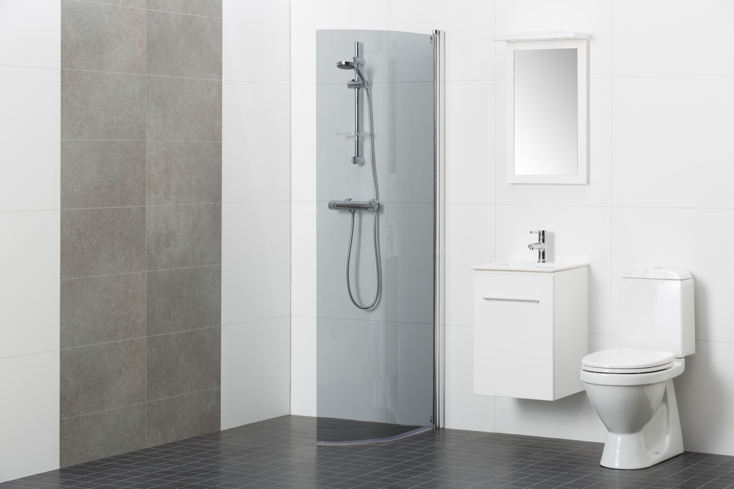 Suihkuseinä Cello Ontario 80x195 savu