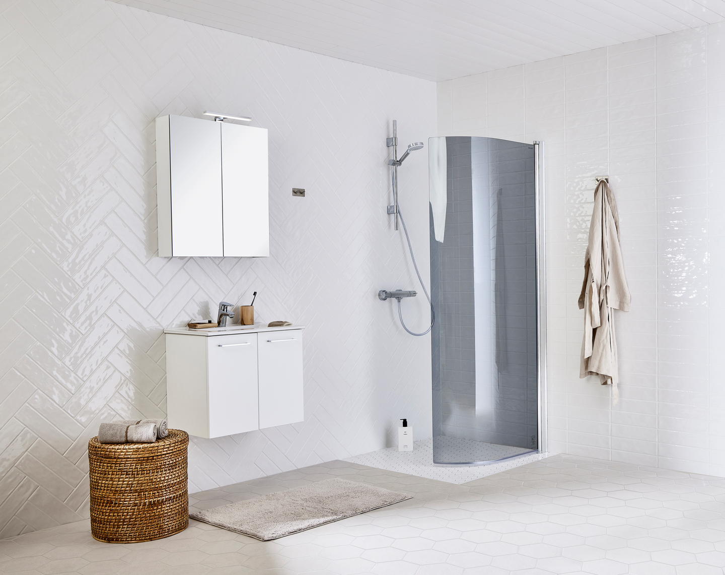 Suihkuseinä Cello Ontario 80x195 savu