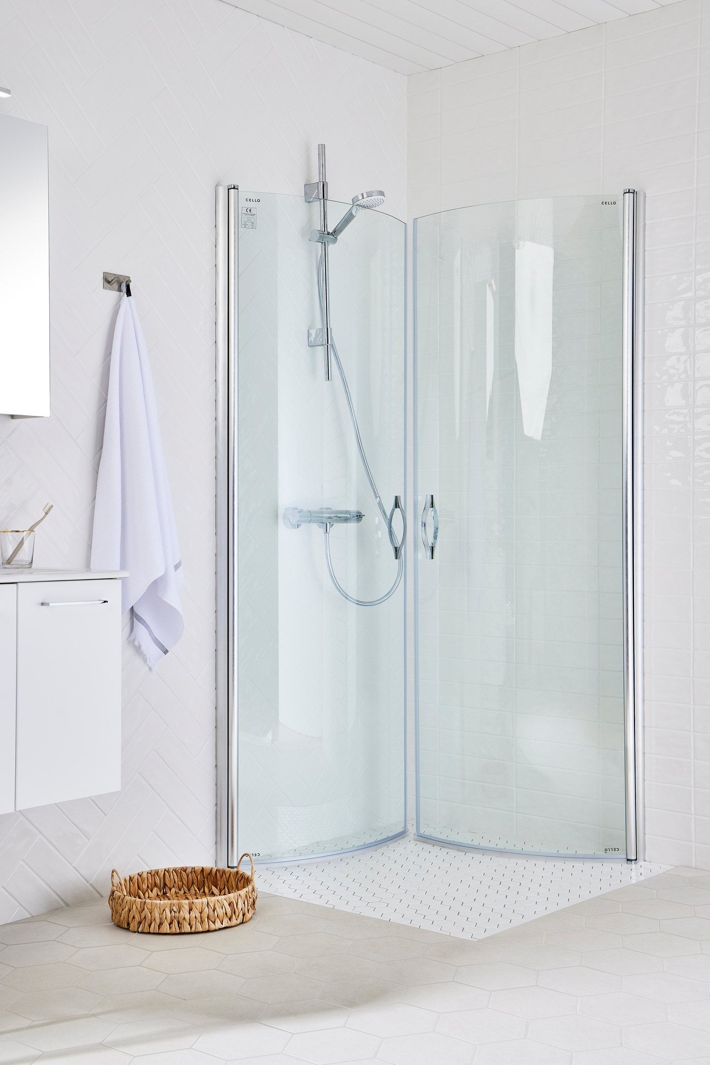 DUSCHHÖRN OTTAWA 90X90 RUND KLARGLAS