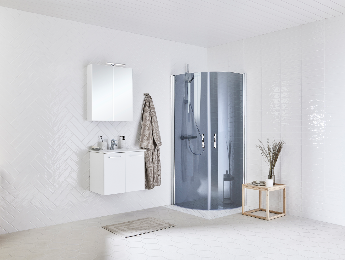 Suihkunurkka Cello Ottawa 80x80 savu