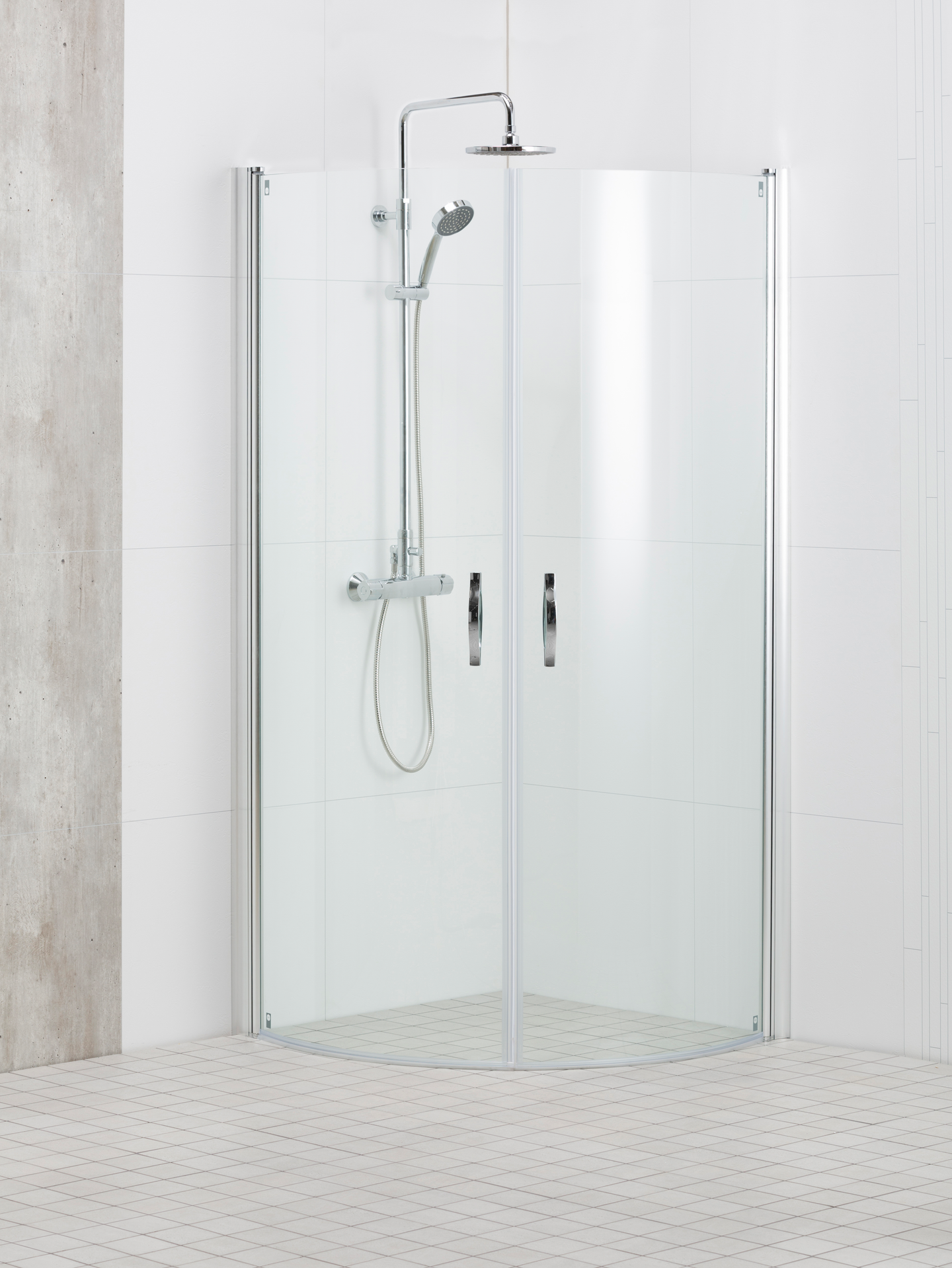 DUSCHHÖRN OTTAWA 80X80 RUND KLARGLAS