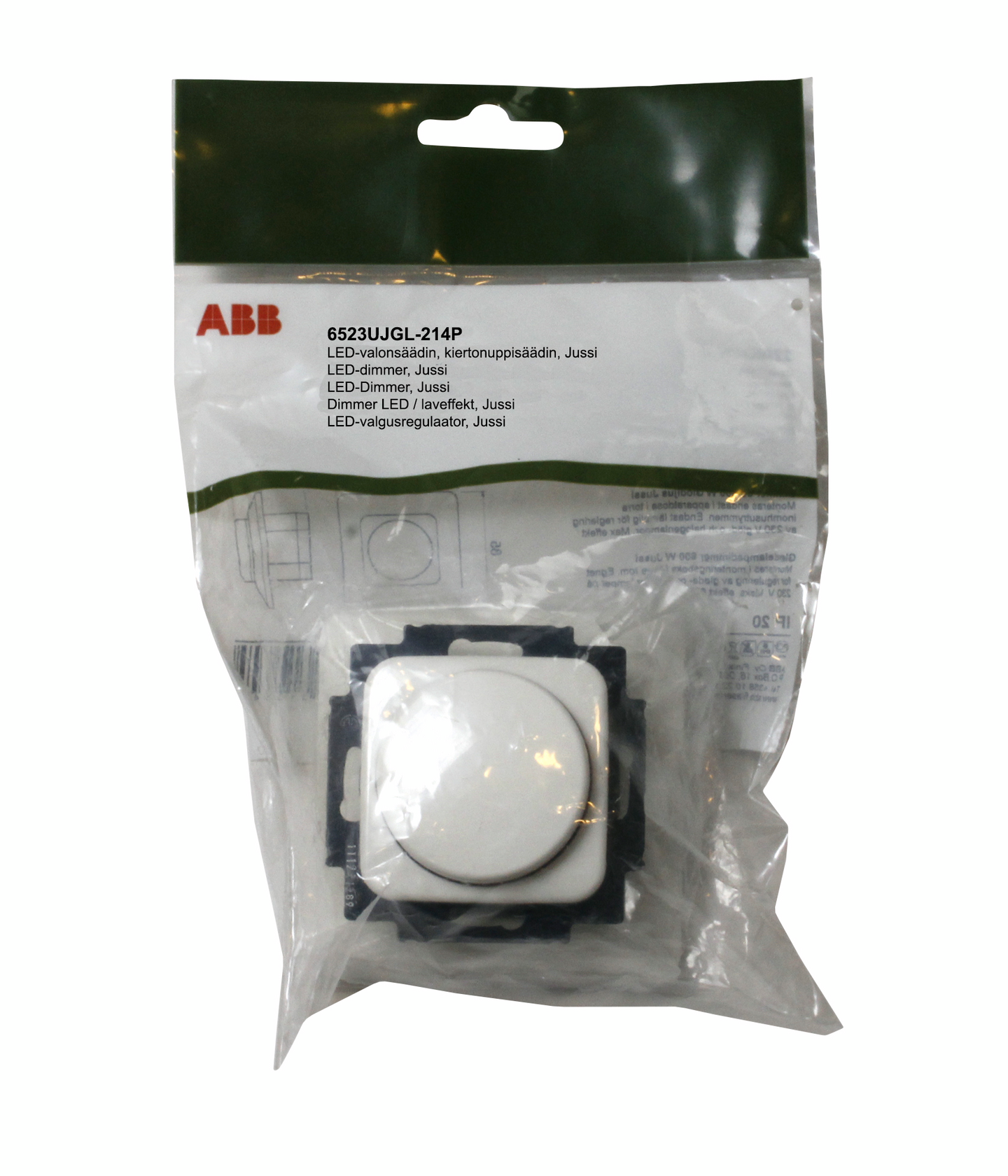 Led-valonsäädin ABB Jussi 6523UJGL-214P 2-100VA