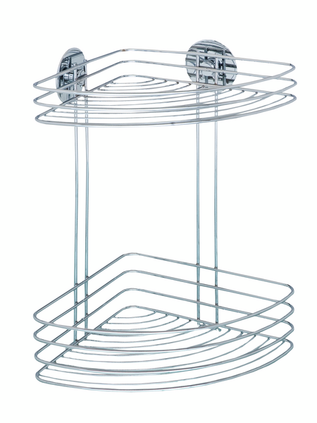Suihkukulmahylly Wenko 2-osainen Turbo-Loc kromi 18914100