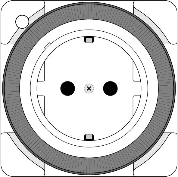 Kellokytkin Theben mekaaninen 026 segmentti maadoitettu VRK 16A IP20 valkoinen