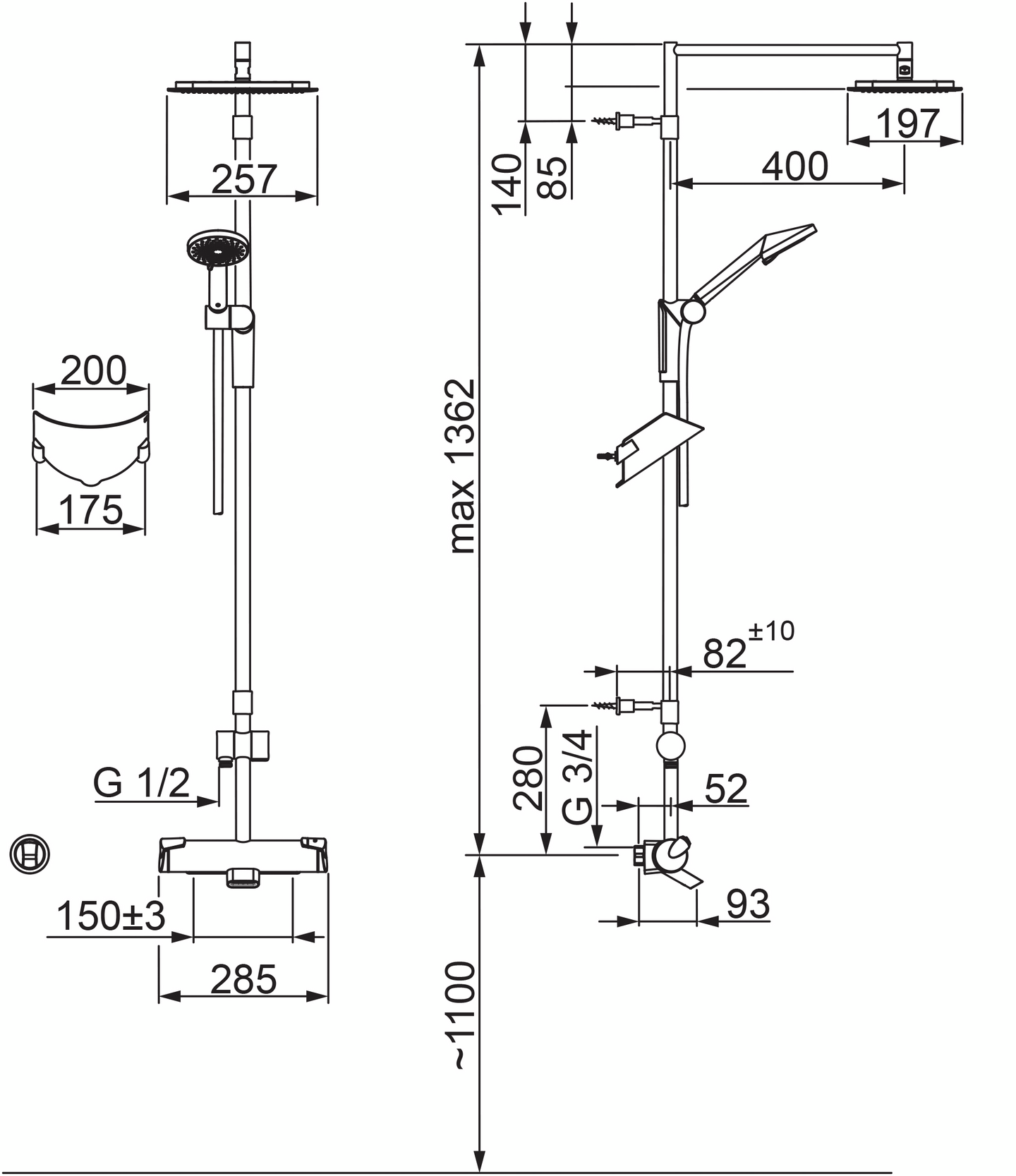 Sadesuihkuhana Oras Optima 7193
