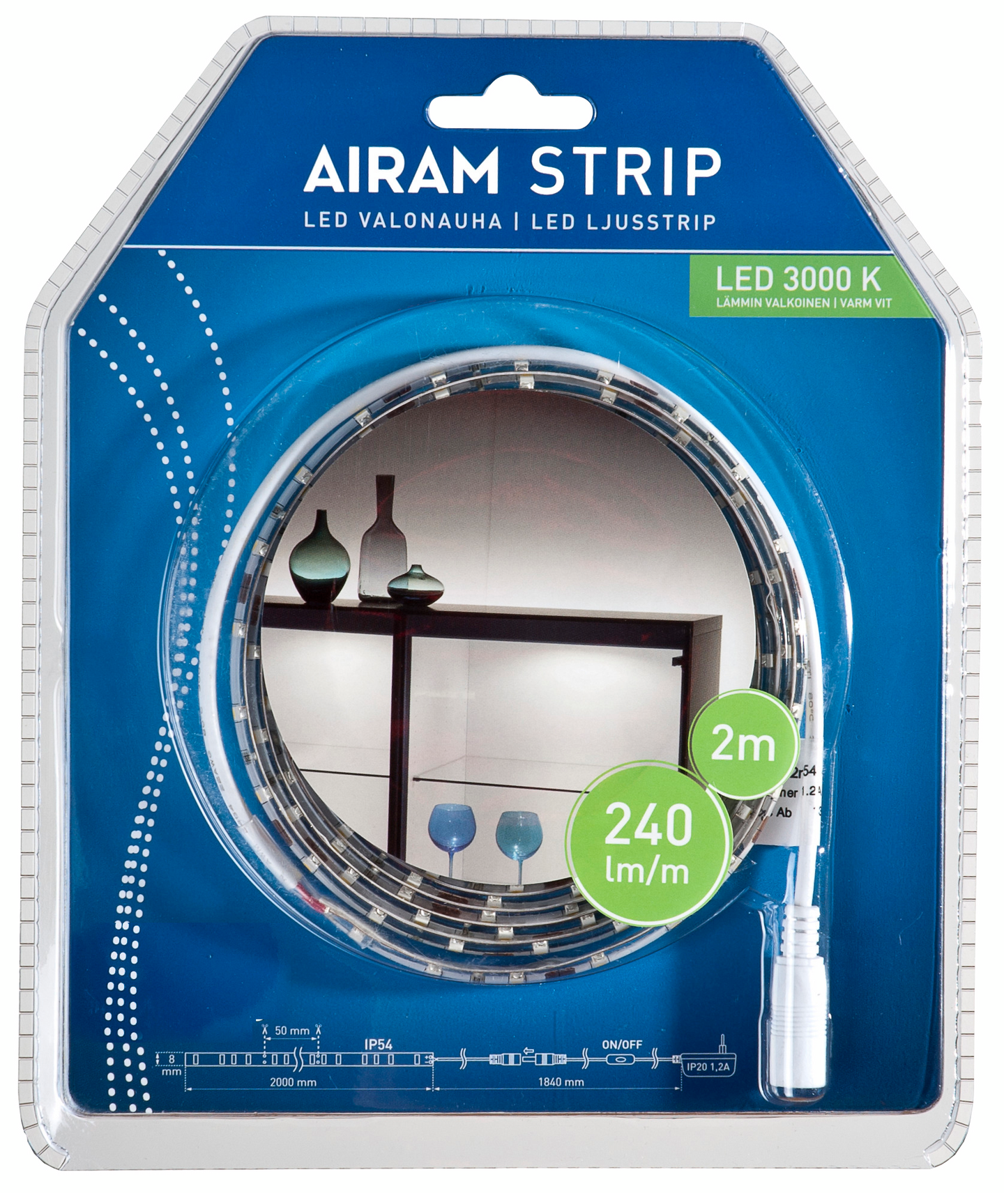 Led-nauha Airam Strip 2m 9,6W