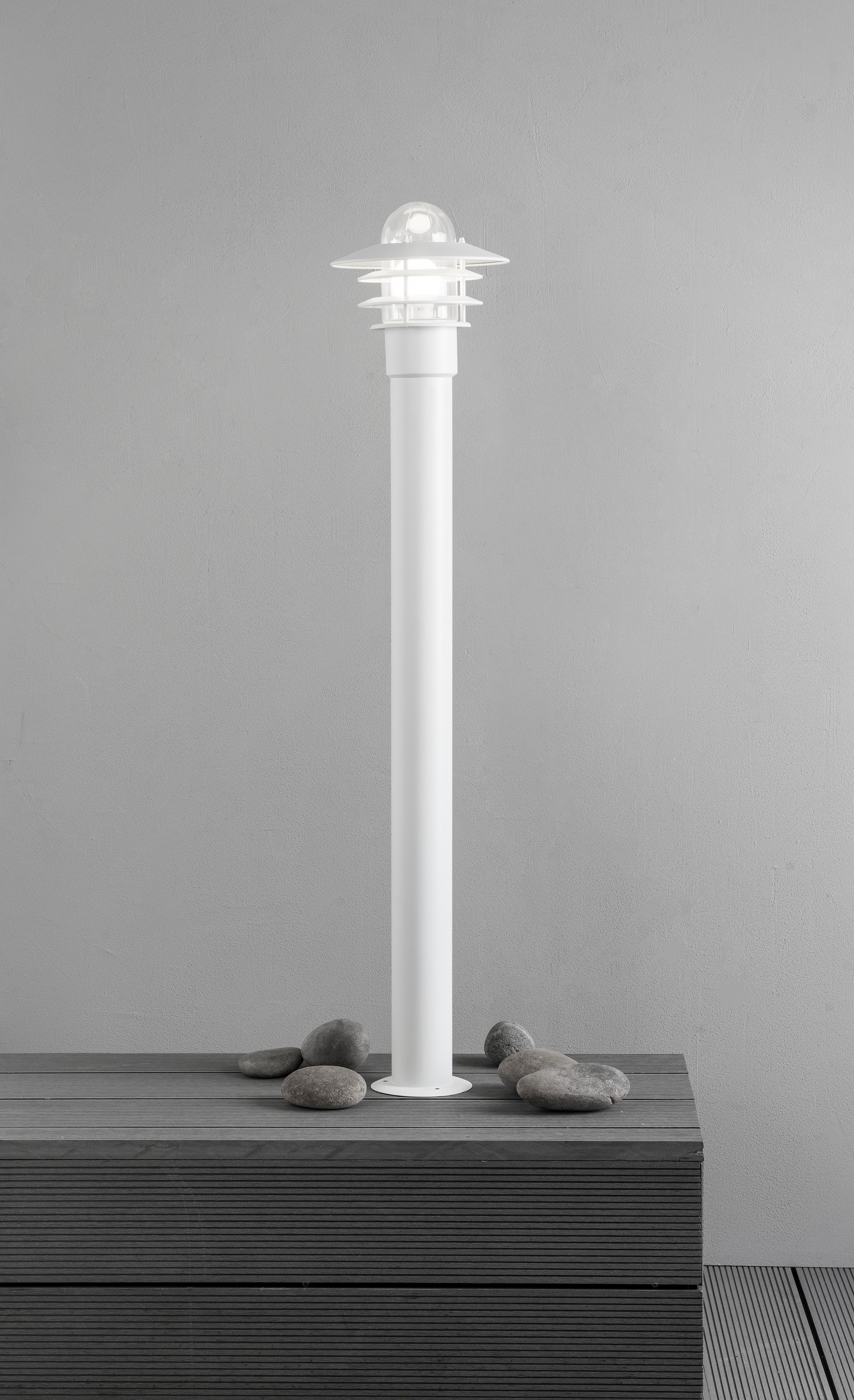 Ulkopylväsvalaisin Airam Käpylä mini E27 valkoinen