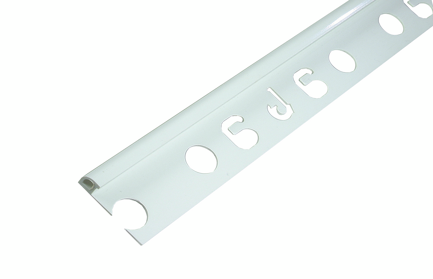 KAKELPROFIL D-PROFILE HÅRD PVC BRUTEN, VIT 6MM 2.5M