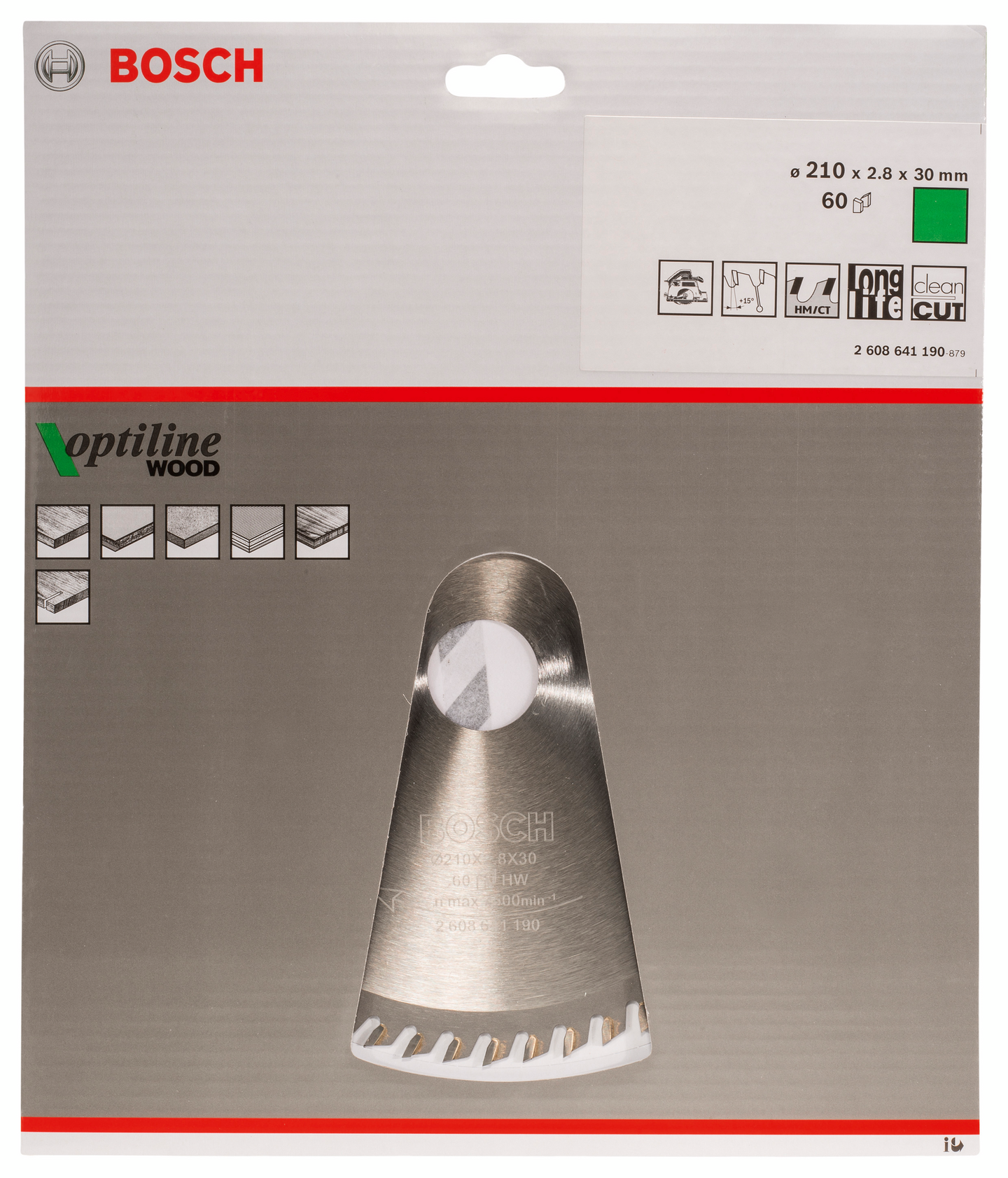 Pyörösahanterä Bosch 210x2,8x30mm Z-60