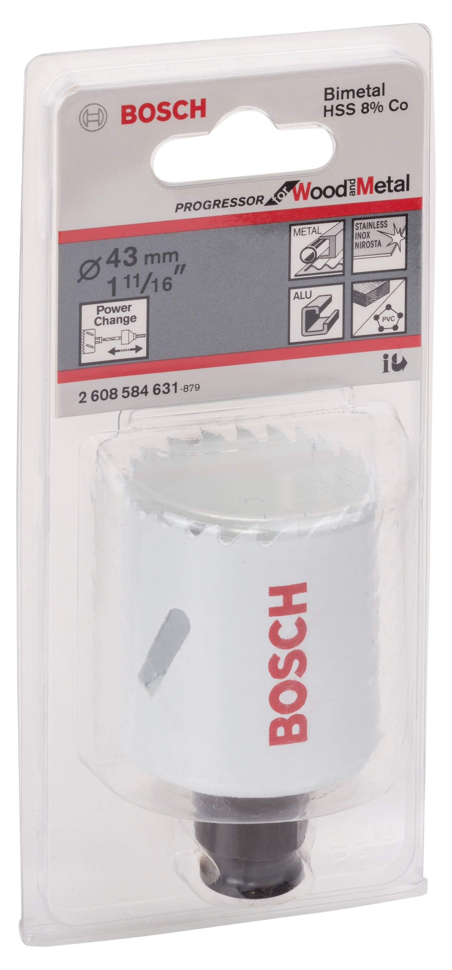 Reikäsaha Bosch 43mm Click HSS bimetalli