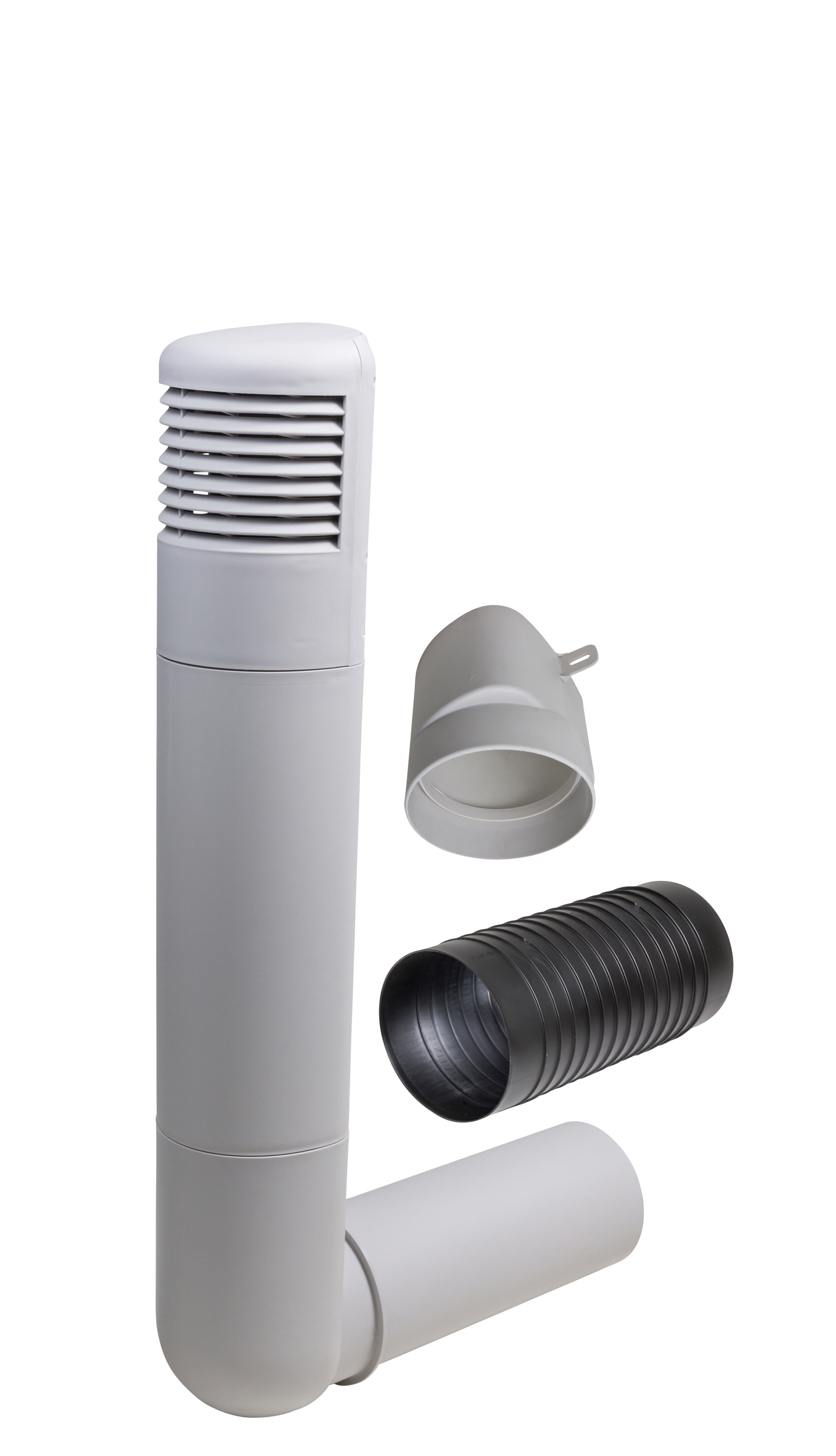 Tuuletuspaalu PROF 160/170mm vaaleanharmaa