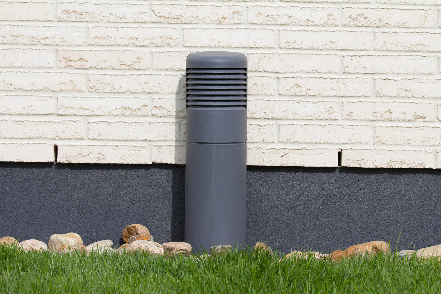 Tuuletuspaalu PROF 160/170mm vaaleanharmaa