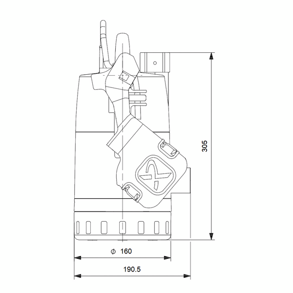 Uppopumppu Grundfos CC5 A1 1-V vippaohjaimella