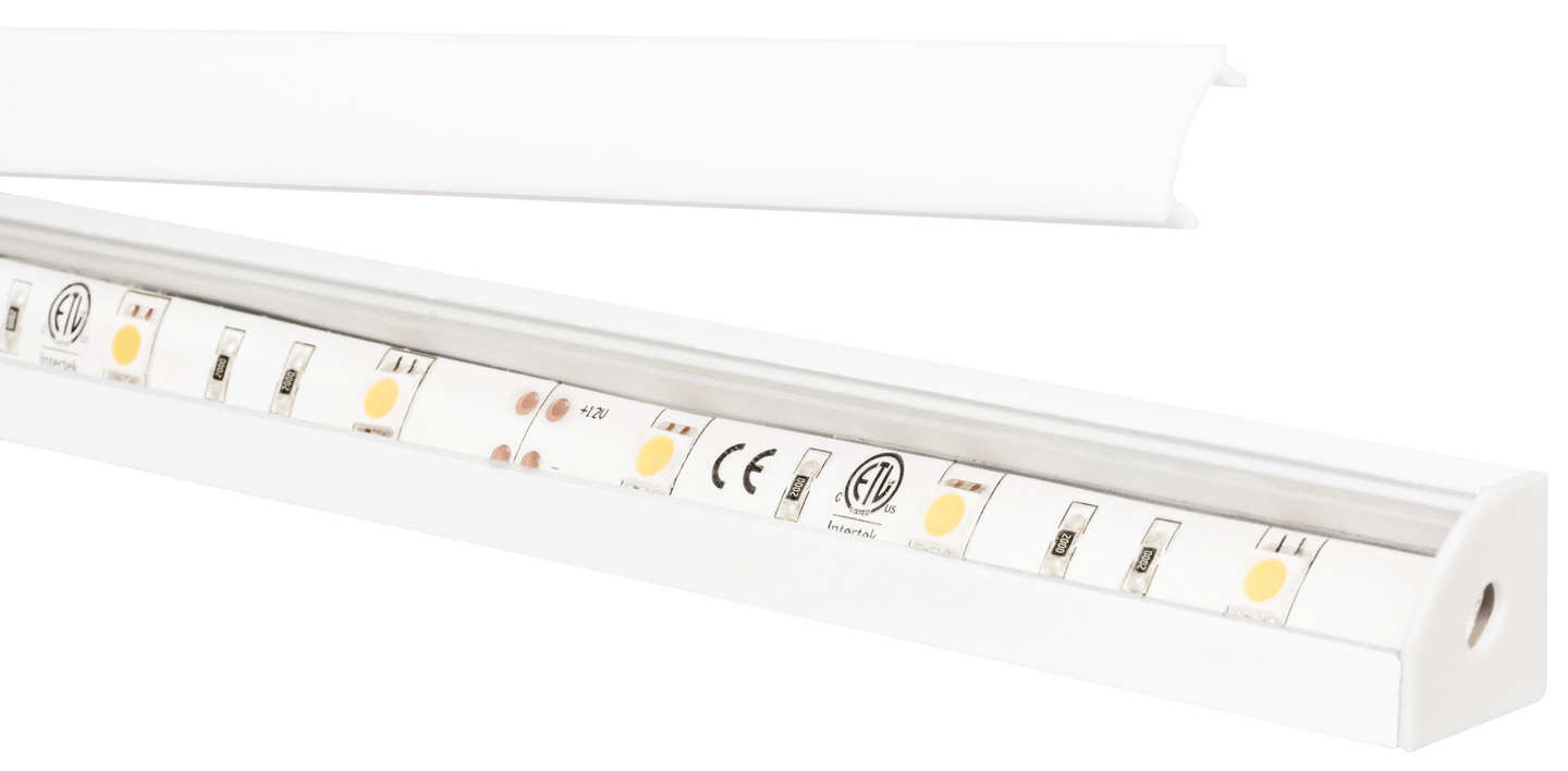 Alumiiniprofiili Airam Corner 1m valkoinen