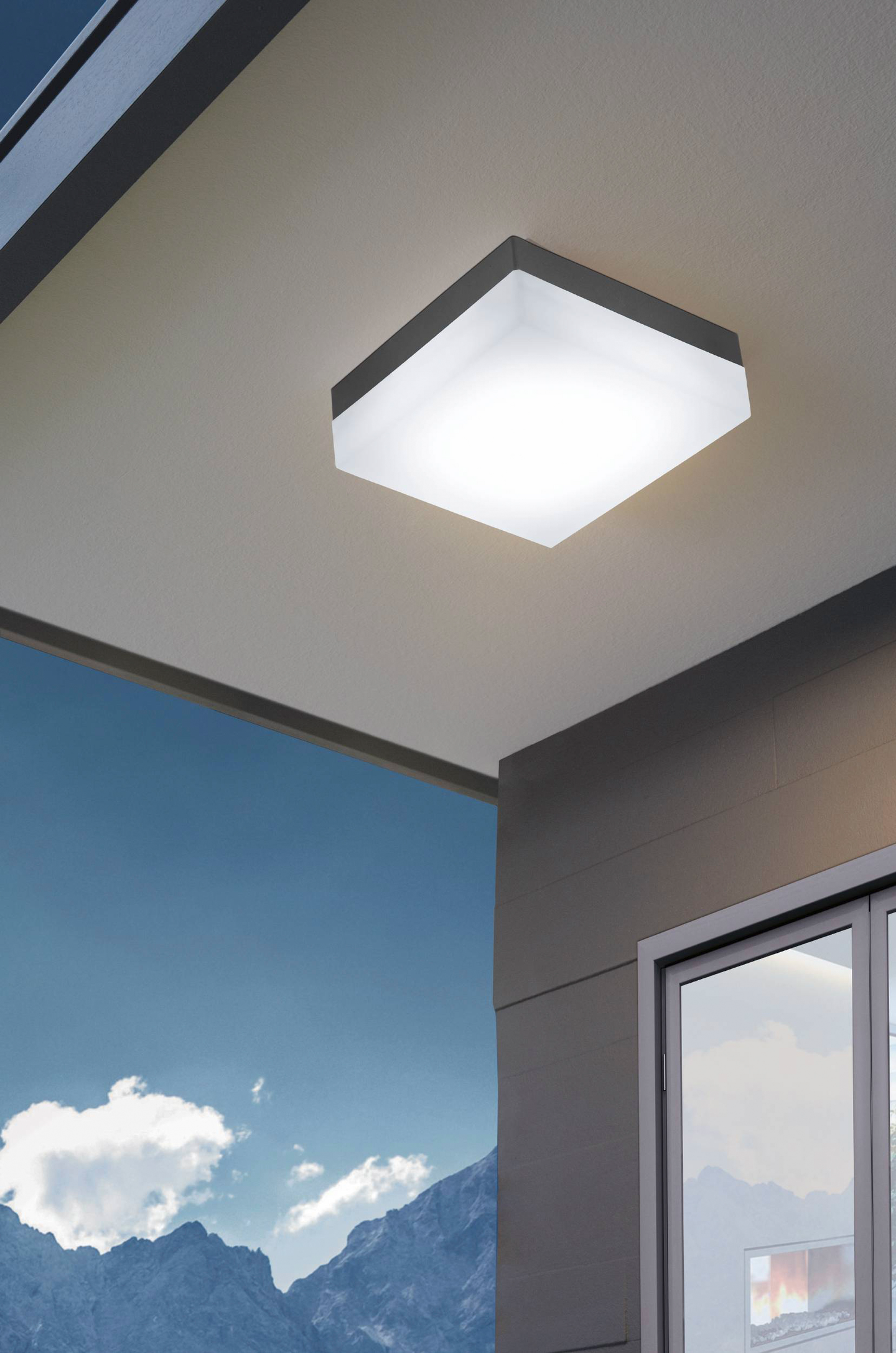 Ulkoplafondi EGLO Sonella led antrasiitti