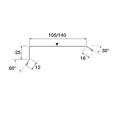 VATTBRÄDEBESLAG VABR-140 SVART