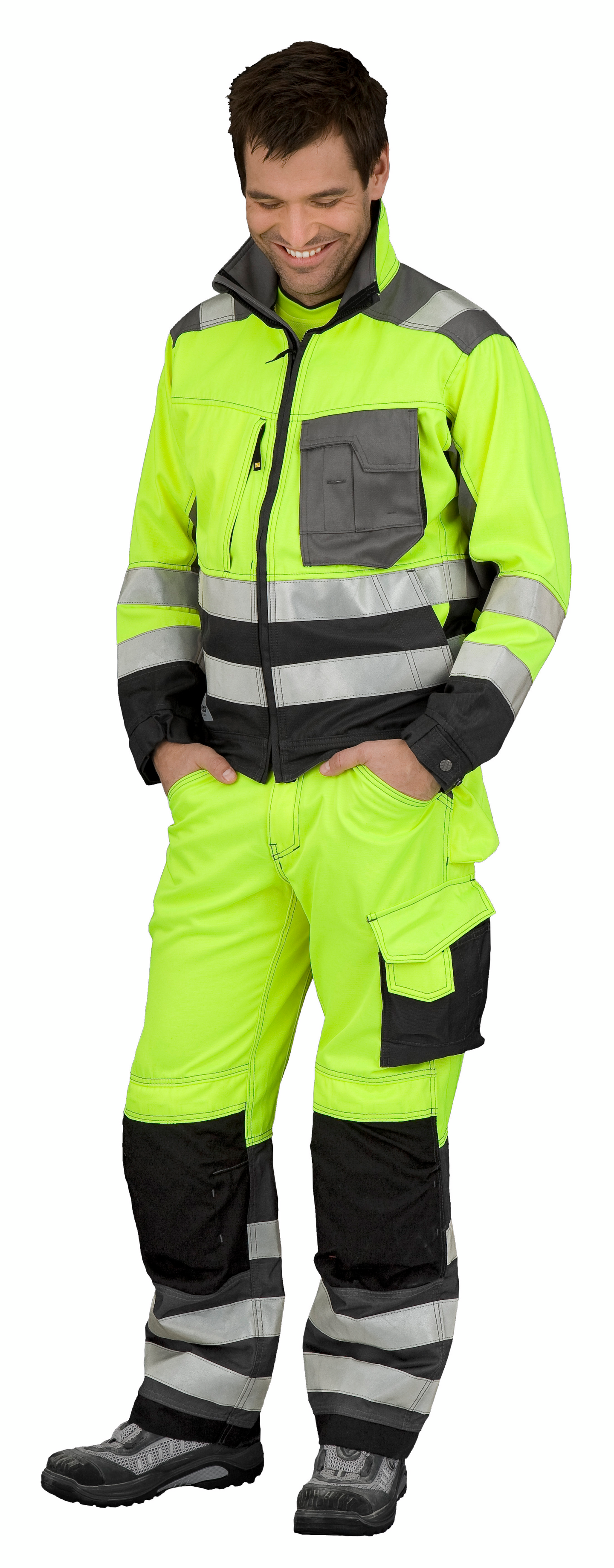 Työhousut Snickers 3833-7466 grafiitinharmaa-huomiokeltainen