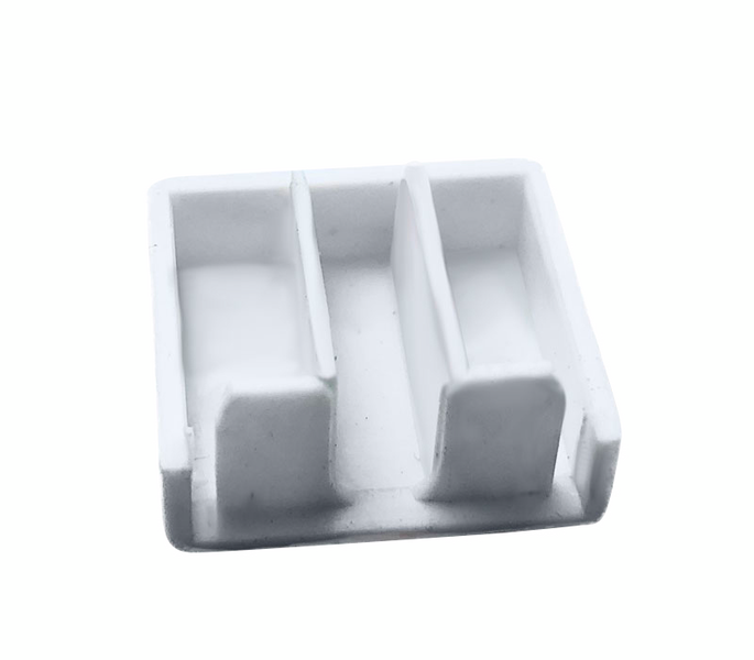 Päätykappale johtokourulle 1616-410 muovia valkoinen JK 1616-EC