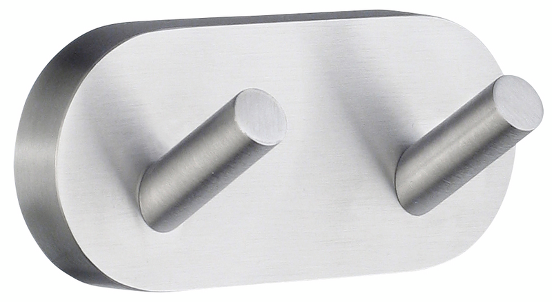 Kaksoispyyhekoukku Smedbo Home mattaharjattu kromi HS356