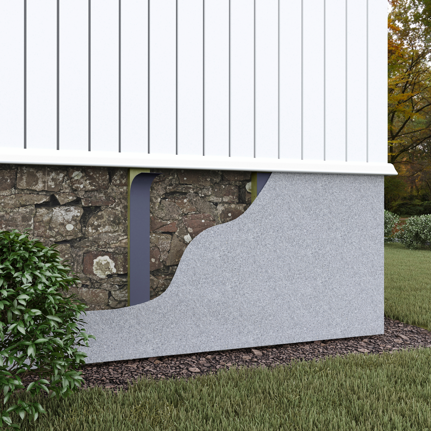 Sokkelilevy Steni 595x2395mm harmaa