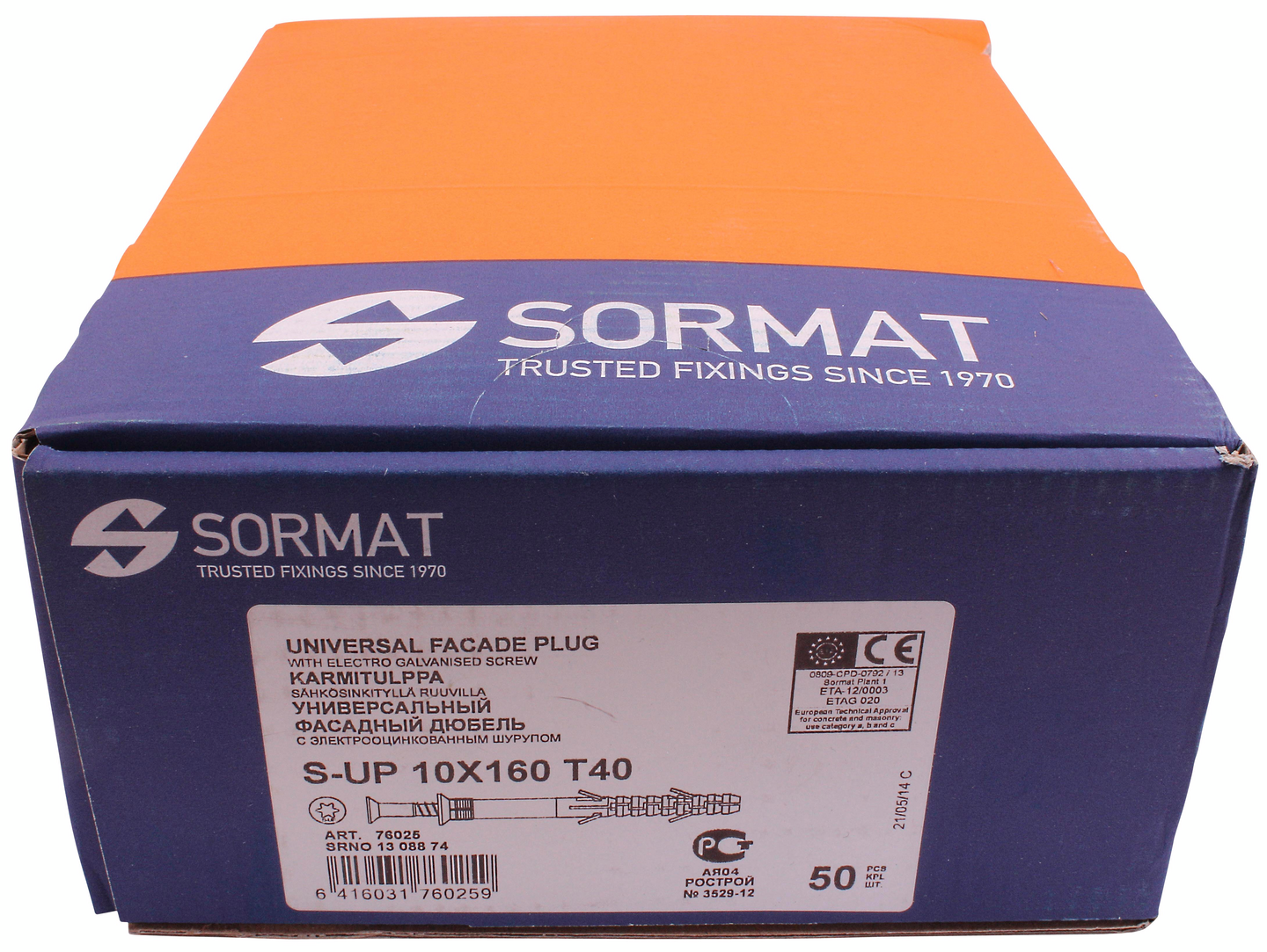 Karmitulppa Sormat S-UP 10x160 T40 76025 50kpl