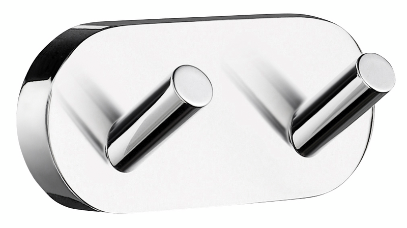 Kaksoispyyhekoukku Smedbo Home kromi HK356