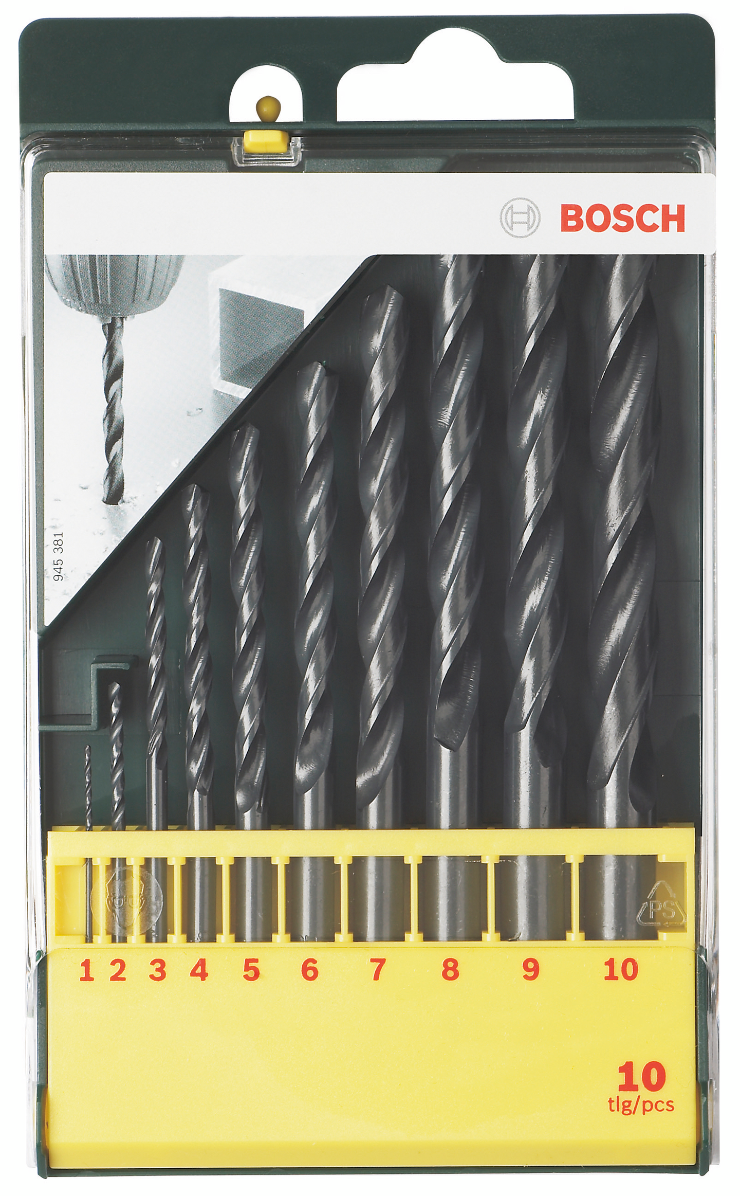 Metalliporanteräsarja Bosch 10-osainen 1-10mm HSS-R DIY