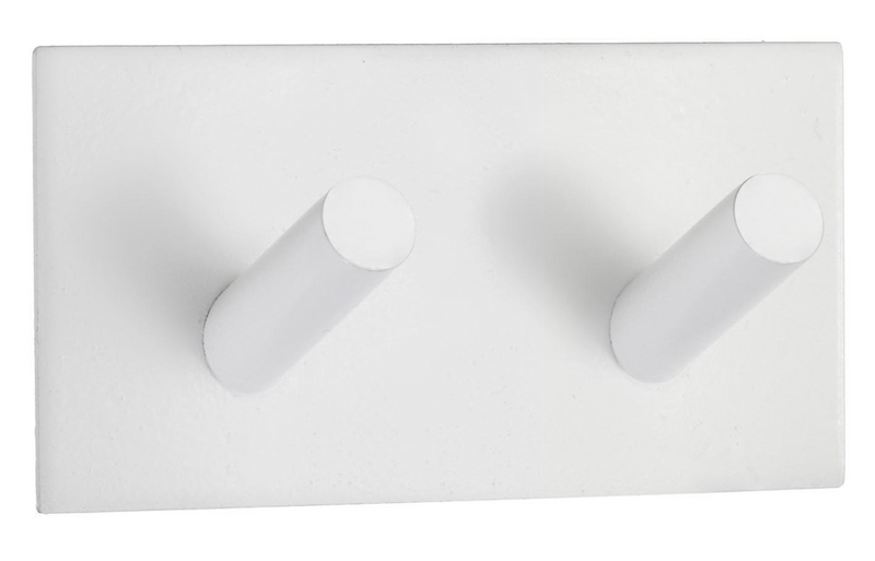 Kaksoiskoukku Beslagsboden Design mattavalkoinen rst BX1093