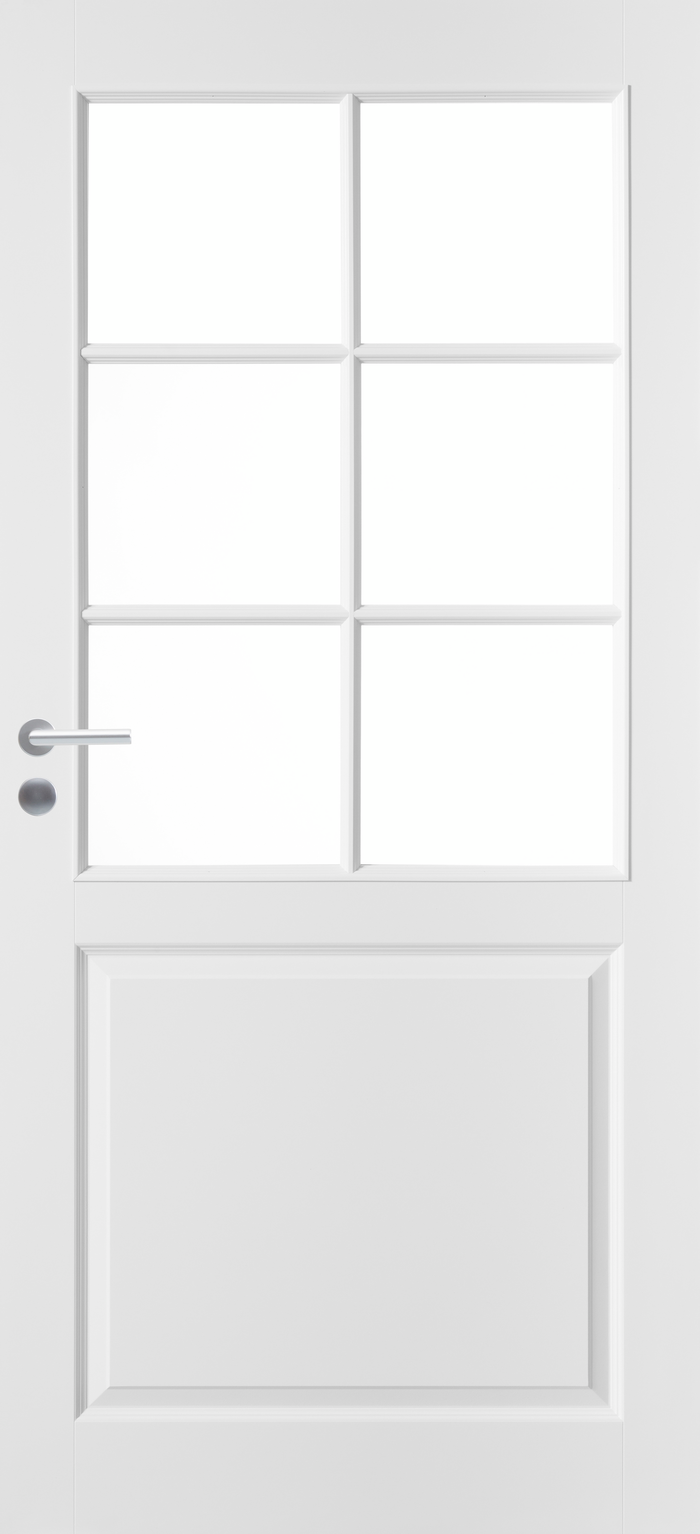 Sisäovi Swedoor Style 2 kevytpeiliovi maalattu valkoinen kirkas lasi