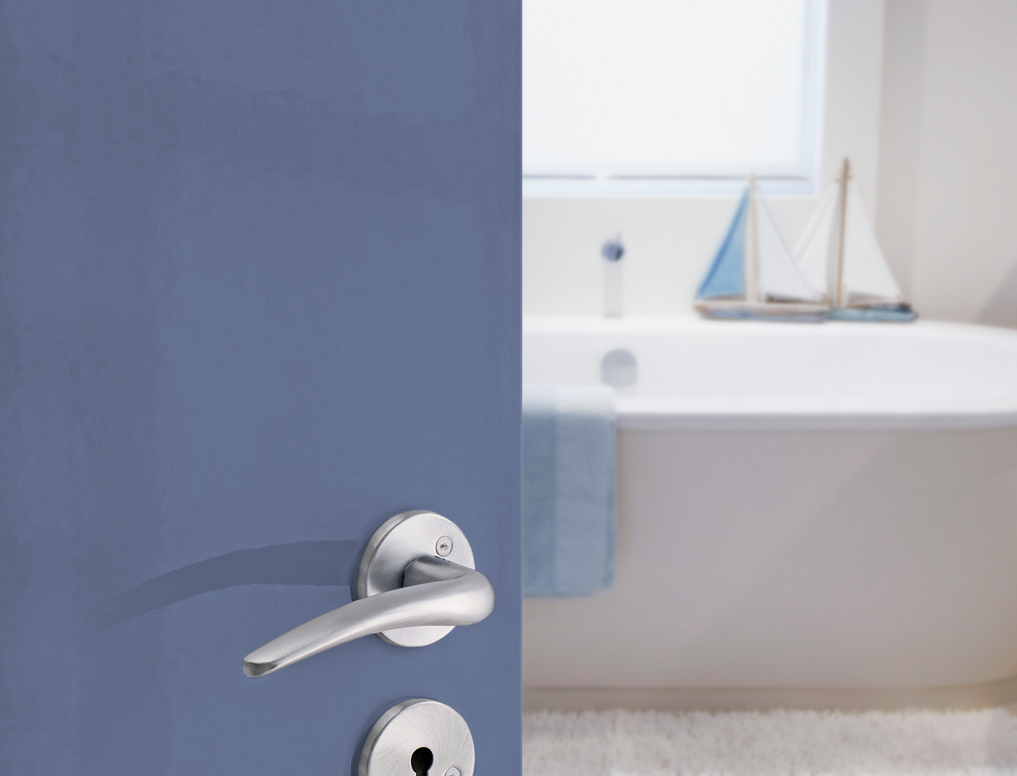 Sisäovenpainike Beslagsboden Spar B284KMNS harjattu kromi