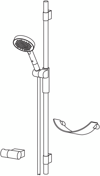 HYDRA ORAS DUSCHSET M TVÅLHYLLA UPP, UPPHÄNG