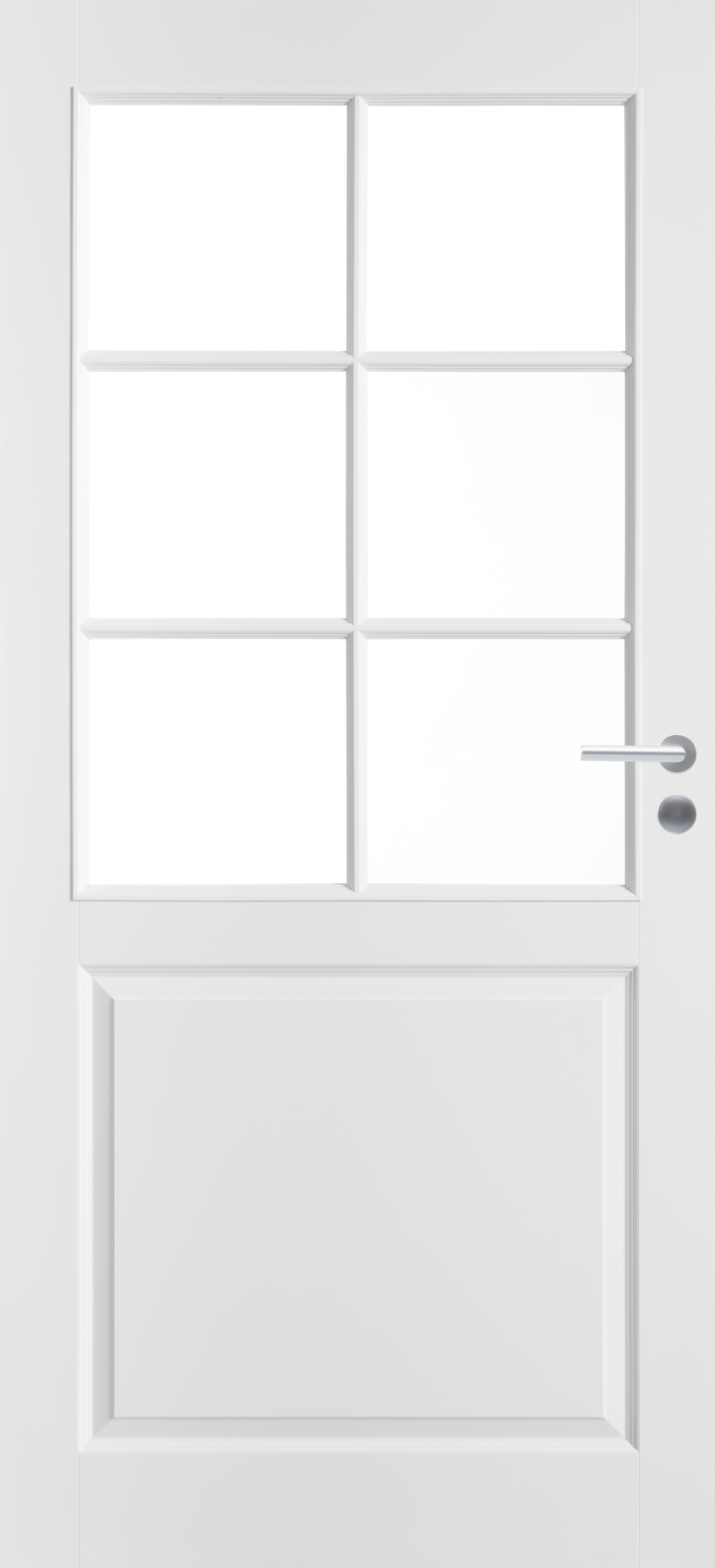 Sisäovi Swedoor Style 2 kevytpeiliovi maalattu valkoinen kirkas lasi