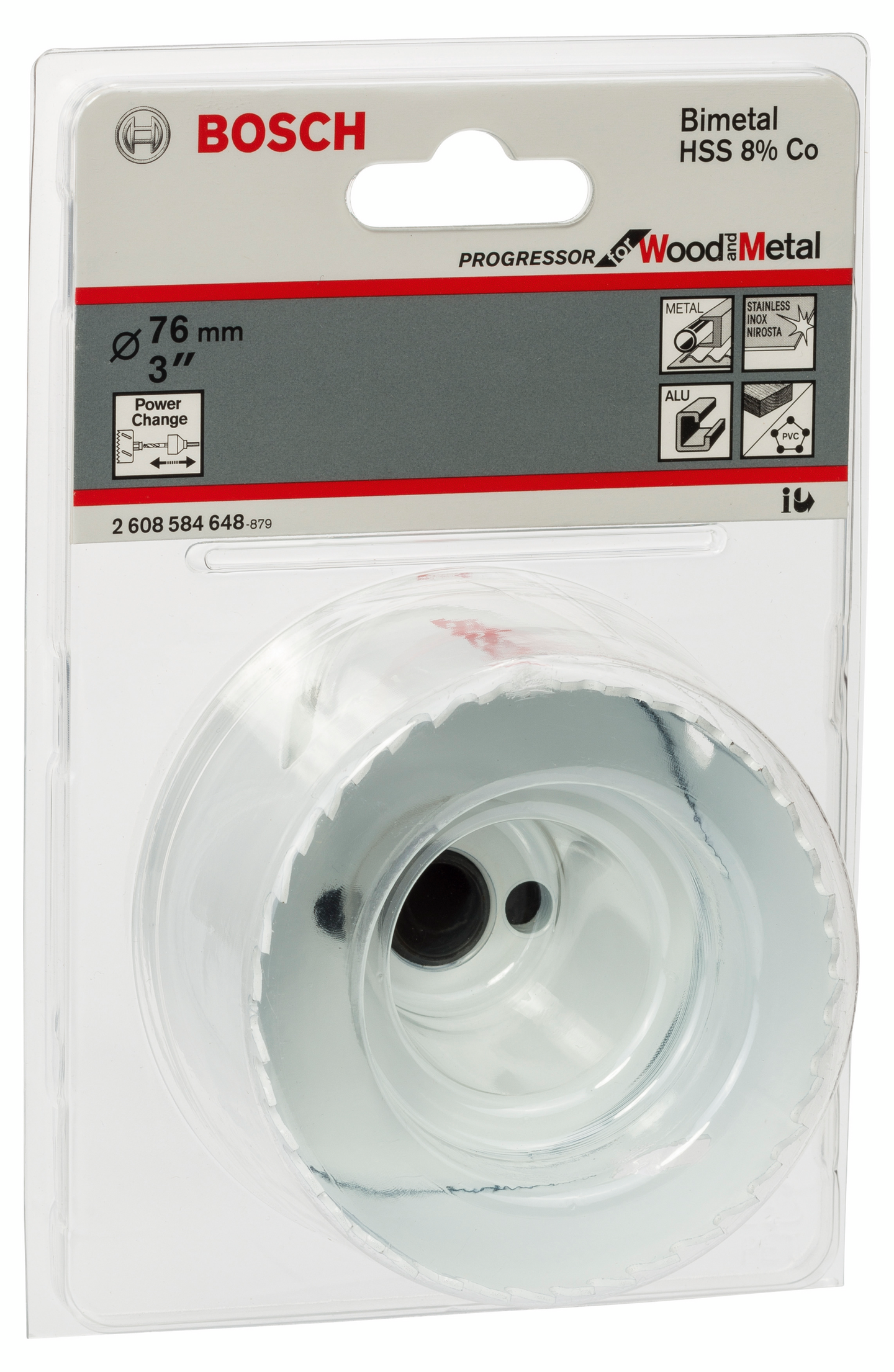 Reikäsaha Bosch 76mm Click HSS bimetalli