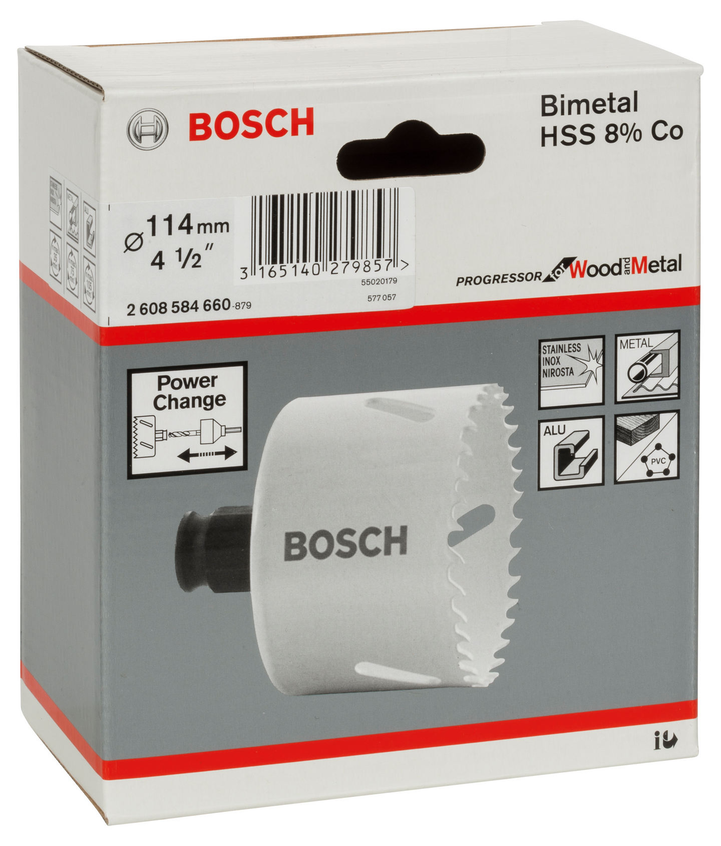 Reikäsaha Bosch 114mm Click HSS bimetalli