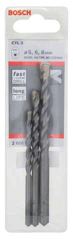 BETONGBORRSET BOSCH SILVER 5-6-8MM 3ST