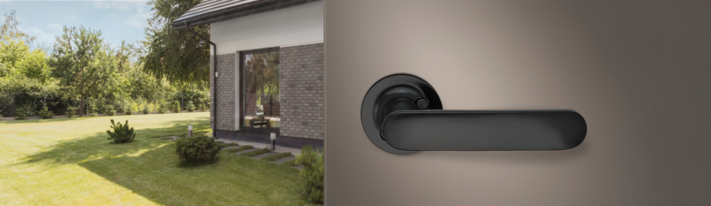 Ulko-Ovenpainike Beslagsboden Design B125 mattamusta