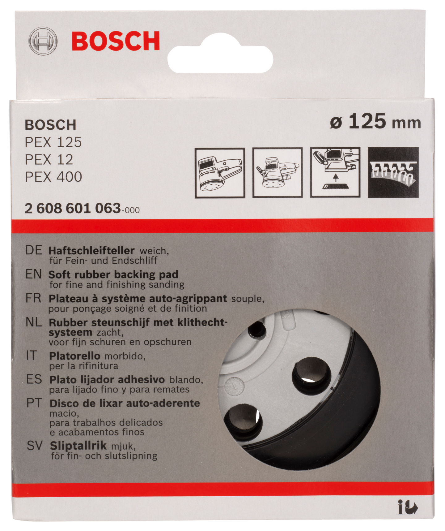 Hiomalautanen Bosch 125mm pehmeä