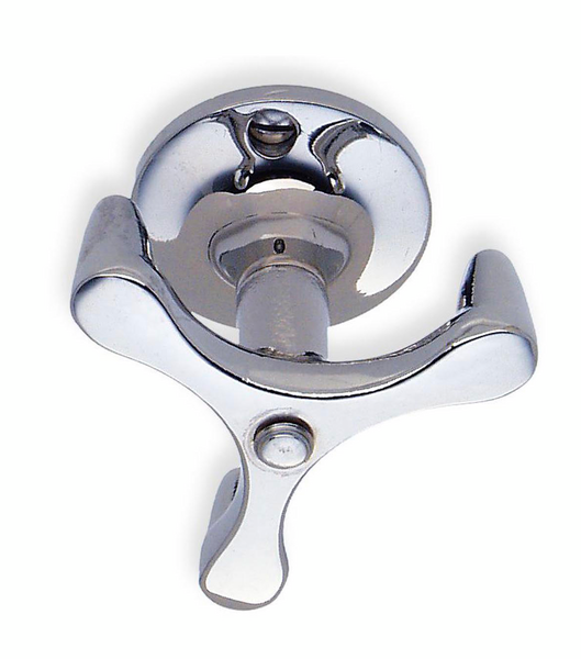 Kolmoishyllykoukku Beslagsboden 40mm BK071 kromi