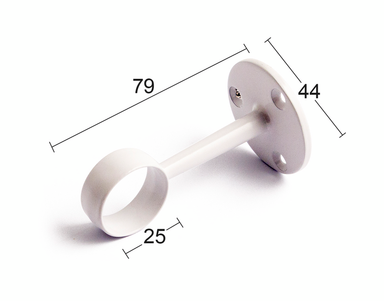 RÖRHÅLLARE 759-25 ÖPPEN VIT 2P ÖPPEN MODELL FÖR 25MM RÖR