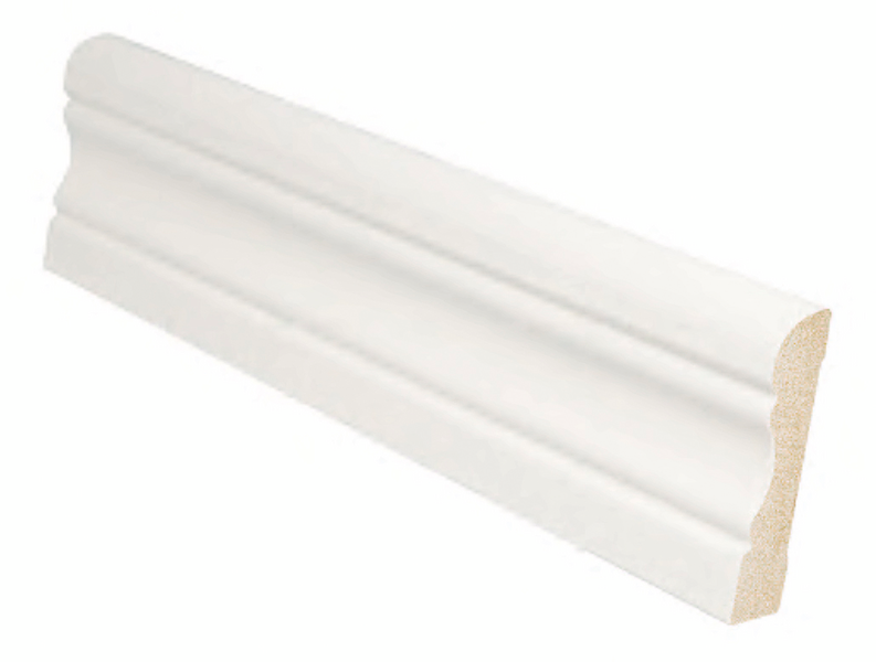 Jalkalista 12x58x2440 MDF koriste valkoinen