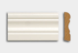 Jalkalista 12x58x2440 MDF koriste valkoinen