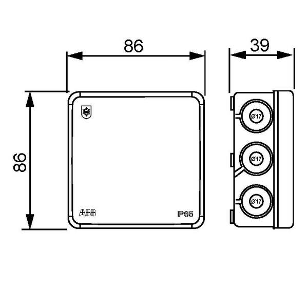 Jakorasia ABB AP9P 86x86mm IP65