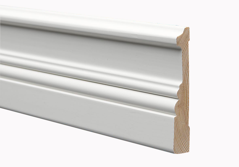 Peitelista Cello 20x118x3200mm koriste valkoinen