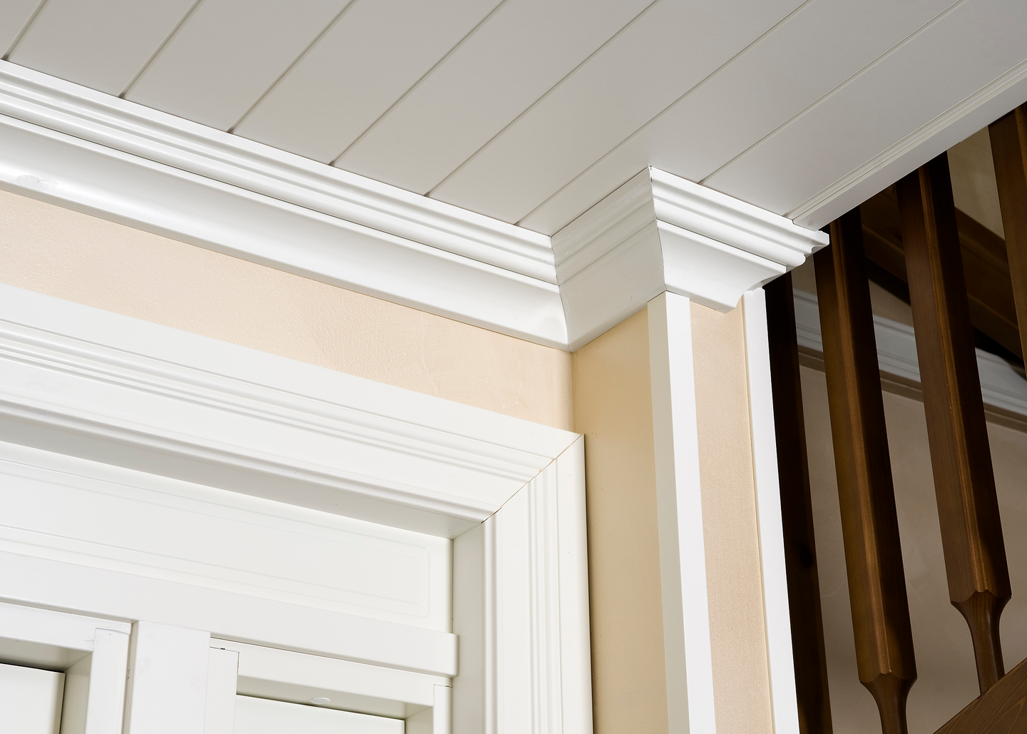 Peitelista Cello 20x118x3200mm koriste valkoinen