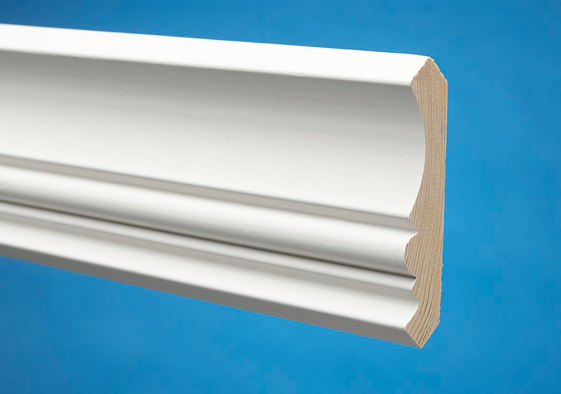 Kattolista Cello 20x115x3200mm koriste valkoinen peittomaalattu