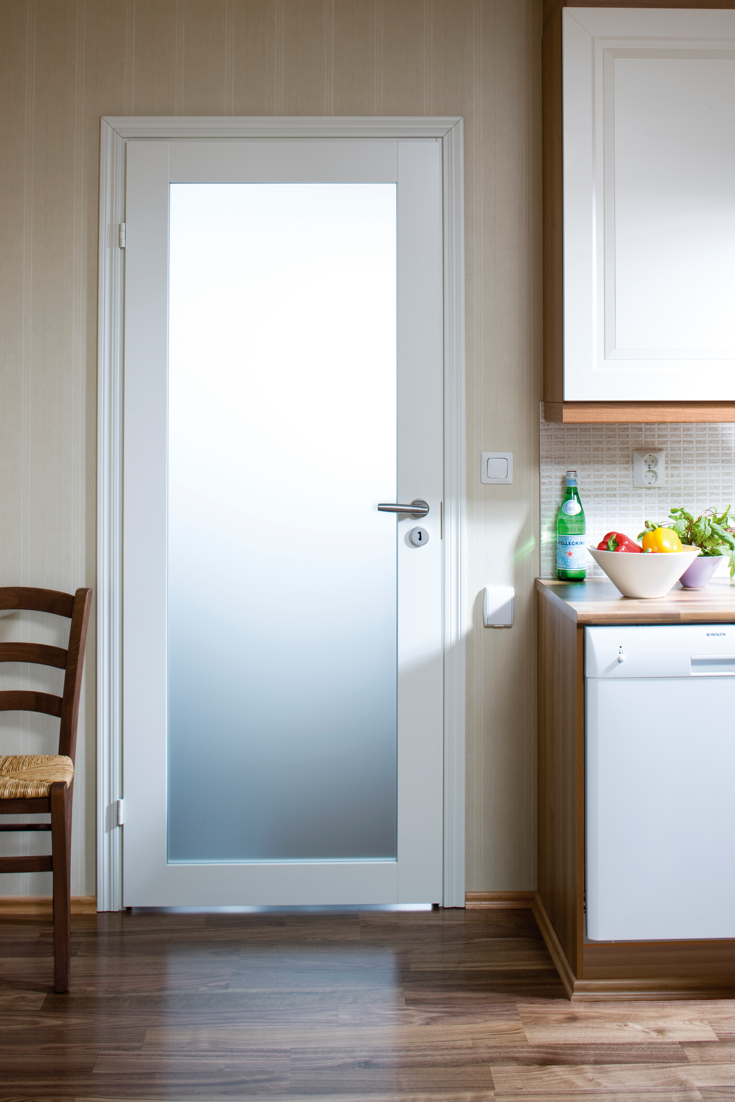 Sisäovi Cello kehysovi 1-peilinen 1-ruutuinen satiinilasi valkoinen