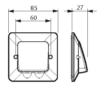 Liitäntäkansi ABB AK4P IP44 kojerasialle